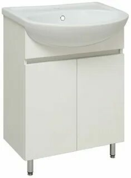Тумба напольная Лада 60 белая (под умывальник Уют 60) RUNO