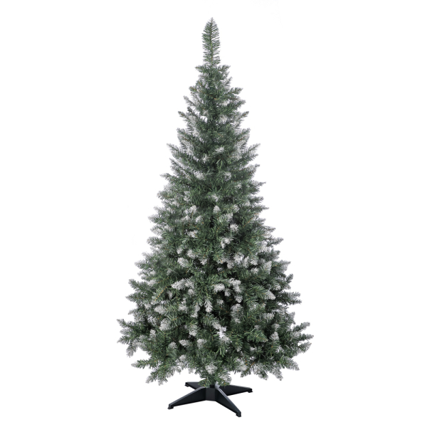 Ель искусственная "Европейская большая" 180 см с белоснежными кончиками, 611 веток, ПВХ