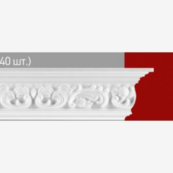 Плинтус 2м потолочный D 137/80 инжекционный (40 шт. в упак.)