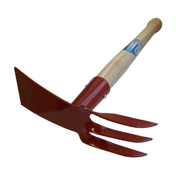 Мотыжка (лопатка+ 3 витых зубца) деревянная ручка