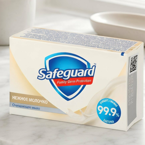 Мыло туалетное твердое Нежное Молочко 100г SAFEGUARD