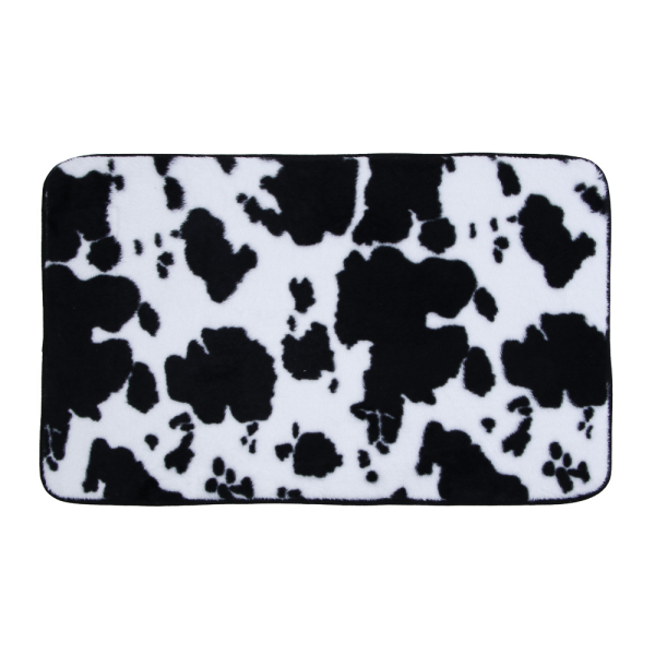 VETTA Коврик для ванной, искусственный мех, губка 0,8 см, полиэстер, 50х80 см, энимал, черный/белый