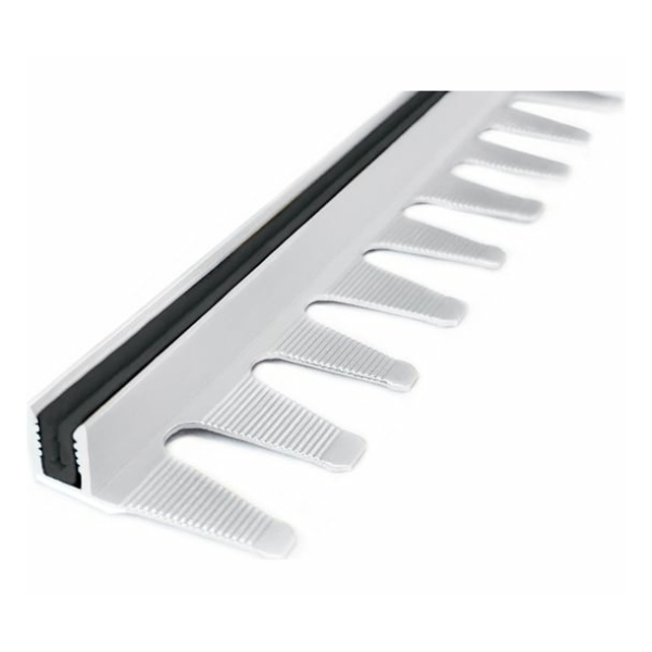 Крепеж алюминиевый 8-12мм для Т-образного стыка 2,7м с резиновой вставкой