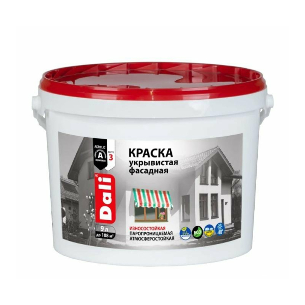 Краска ВД фасадная  9,0л база С Dali