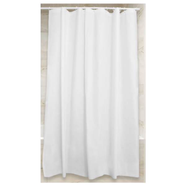 Штора для ванной 180*180 Белая PV-201 Сантис