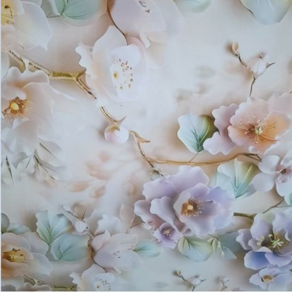 Клеенка ПВХ тканевая основа 1,4(+-3)*20 м глянцевая 3D рис STS242A Grace