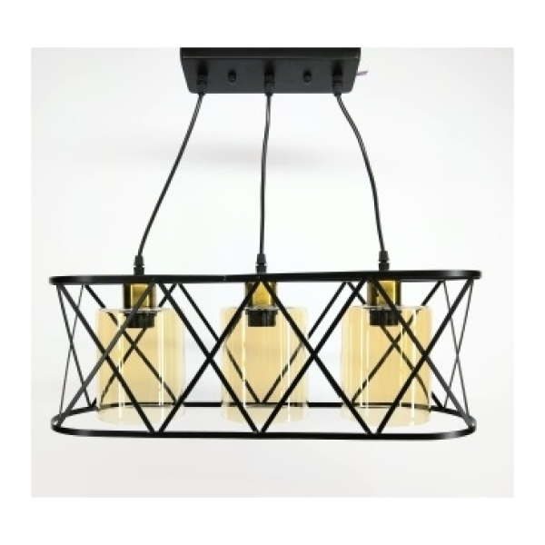 Люстра подвесная 3*60Вт Е27 черный AU41840/3 BK Атмосфера уюта