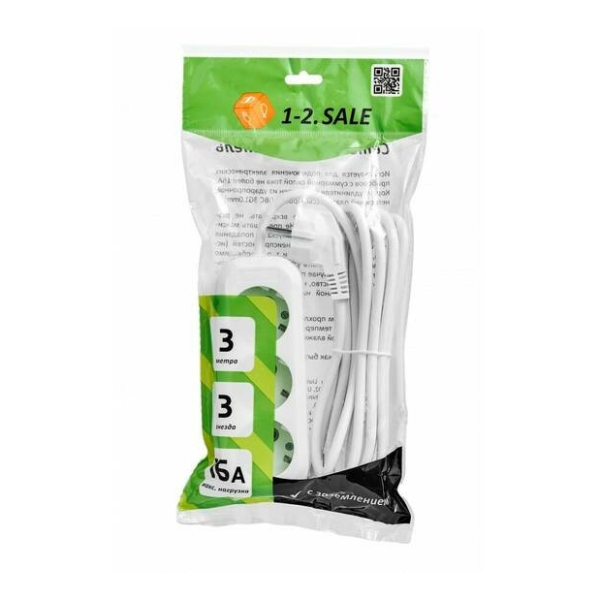 Удлинитель  3гн  3м 16А  ПВС 3*1, ( земля)  E1М 860472 SALE