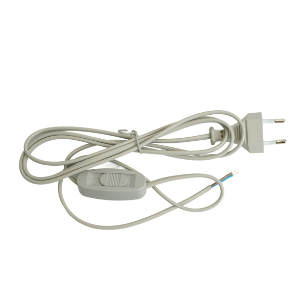 Шнур для бра с выключателем 1.9м серый, KF-HK-1 Feron