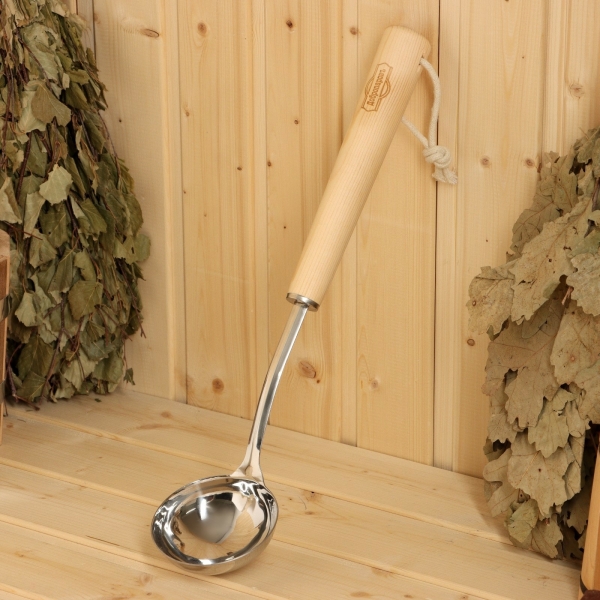 Ковш банный 0,1л деревянная ручка 43см ДОБРОПАРОВЪ