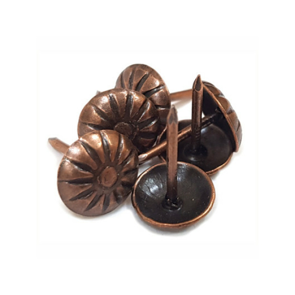 Гвозди декор 15мм медь "Цветок" 60шт