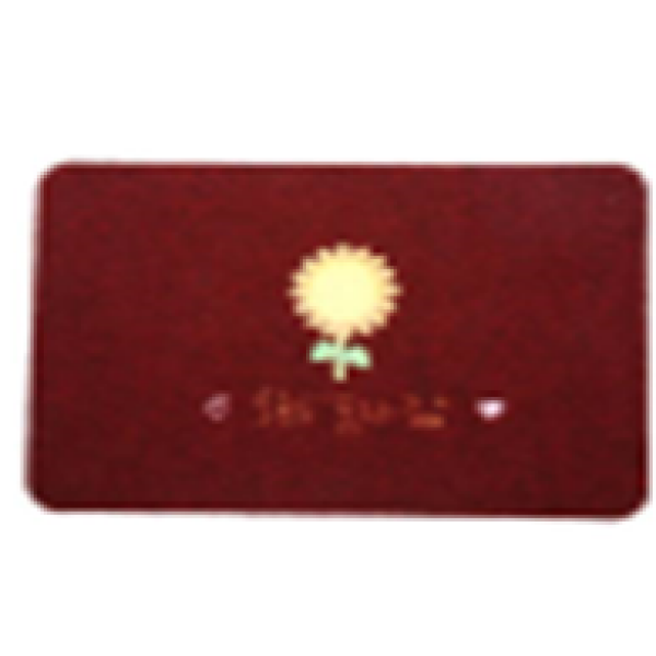 Коврик придверный Велюр Подсолнух  40*60 бордовый