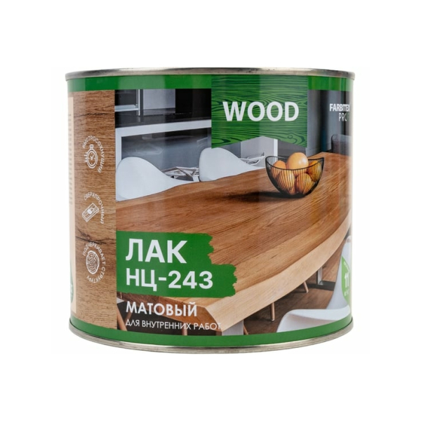 Лак НЦ-243 1,7кг матовый Farbitex Profi Good For Wood
