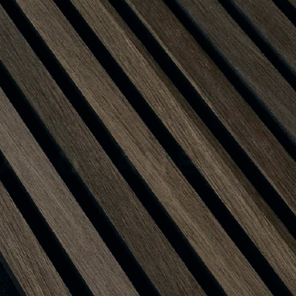 Аккустическая стеновая панель 35х12 мм  Темный грецкий орех  2780х600х21 1/2