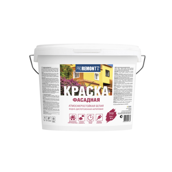 Краска ВД фасадная 14кг Proremont