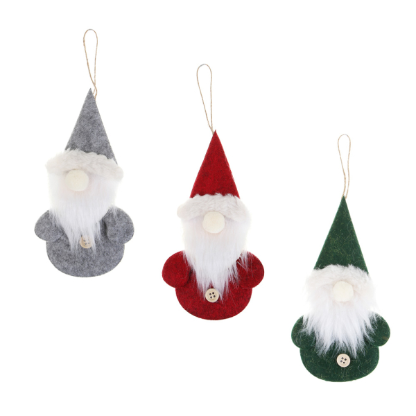 СНОУ БУМ Сувенир в виде гнома, 16х8 см, полиэстер, 3 дизайна, арт 25-2