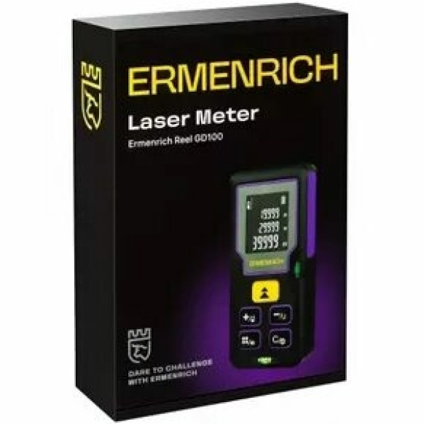Дальномер лазерный 100м с функцией Пифагор GD100 Ermenrich Reel PLUS