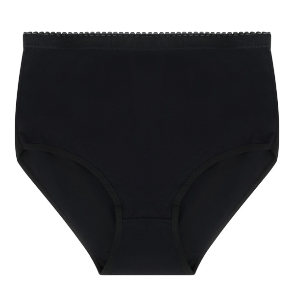 GALANTE Трусы женские макси с высокой талией, р.48, 95%хлопок, 5%спандекс, черный, НБ25-13