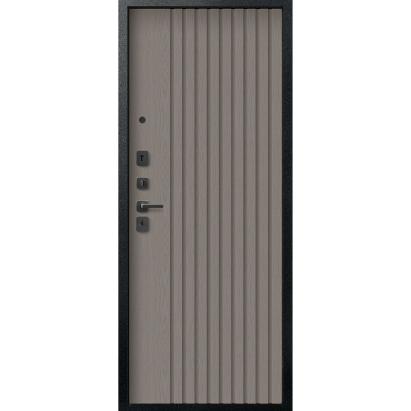 Дверь V-15 Черный Муар+Бетон Темный/ Софт ясень грей 860*2050 R Центурион
