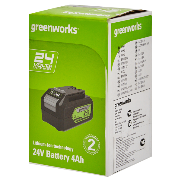 Аккумулятор 24В 4А/ч Li-Ion Greenworks