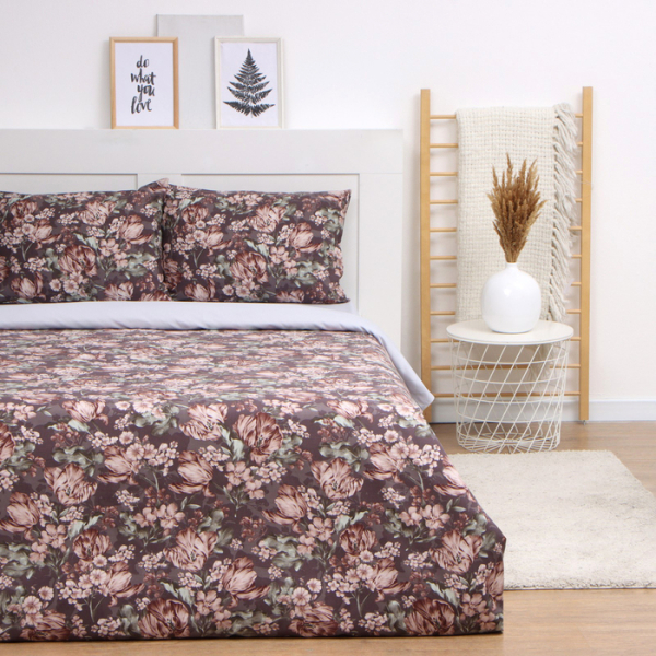 Комплект постельного белья 1,5сп полиэстер бордовый Autumn LoveLife