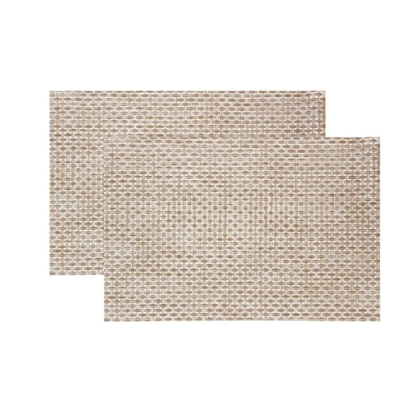 Набор салфеток сервировочных ПВХ 2шт крупноплетеные, 30x45см, 3 цвета