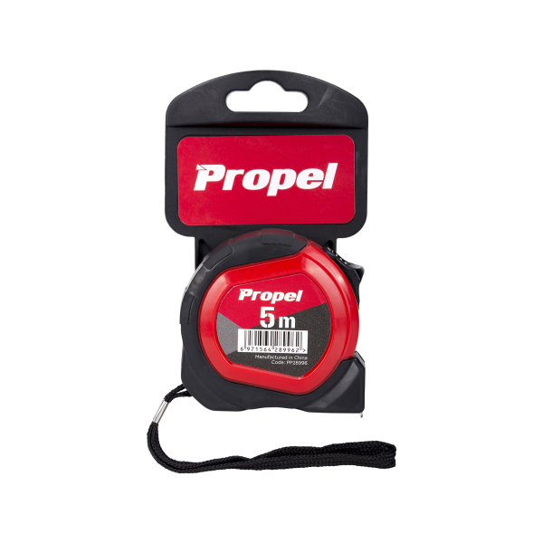 Рулетка 5м*19мм обрезиненный корпус Propel