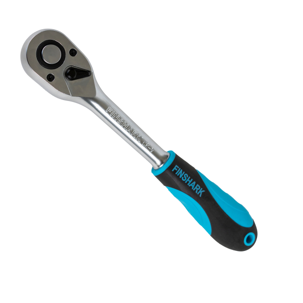 Ключ трещеточный 1/2 72 зубца прорезиненная ручка FINSHARK