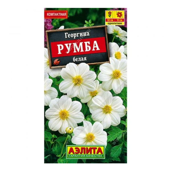 Георгин Румба белая 0,3г ЦП Аэлита