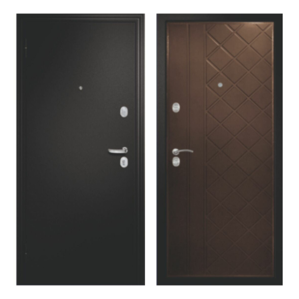 Дверь Меги 60 Мет/Мдф Ромб 860*2050 L Практичные двери