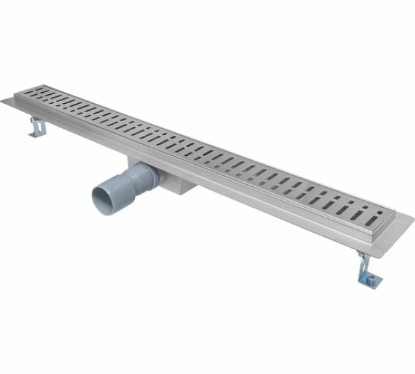 Трап линейный 750*70мм поворотный выпуск 40/50мм нерж.решетка черный комб.затвор MPF