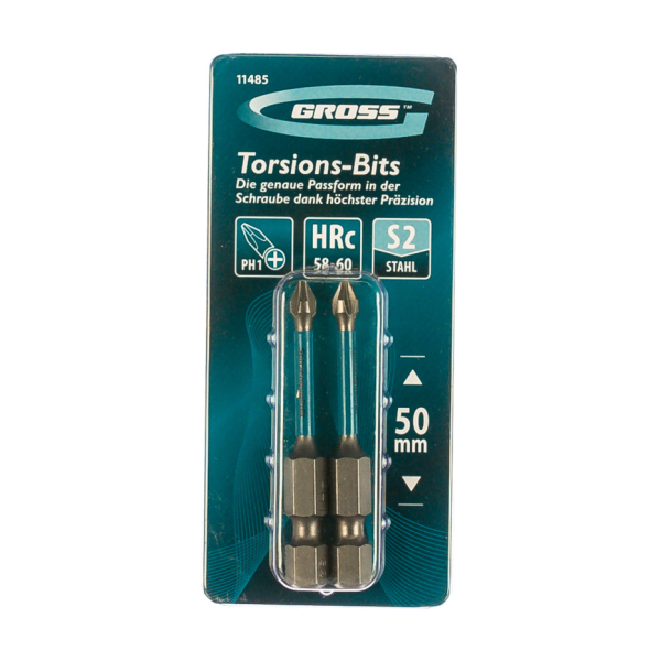 Бита PH 1*50мм торсионная 2шт Gross