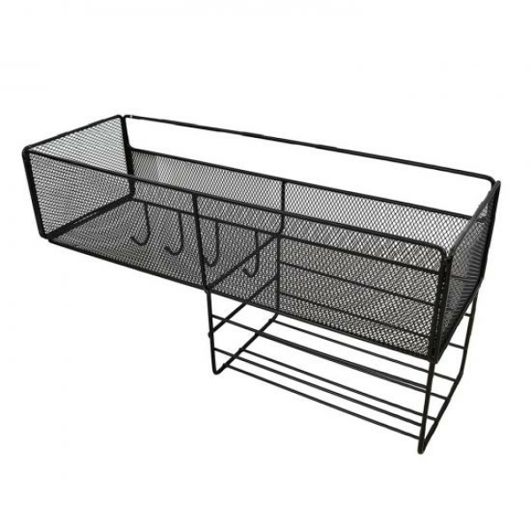 Полка 1-ярусная прямая 40*13,5*19,5см белый CY-0196 BAIZHENG