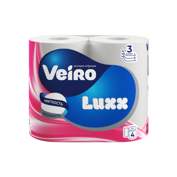 Туалетная бумага Veiro LUXX 3сл 4 рулона