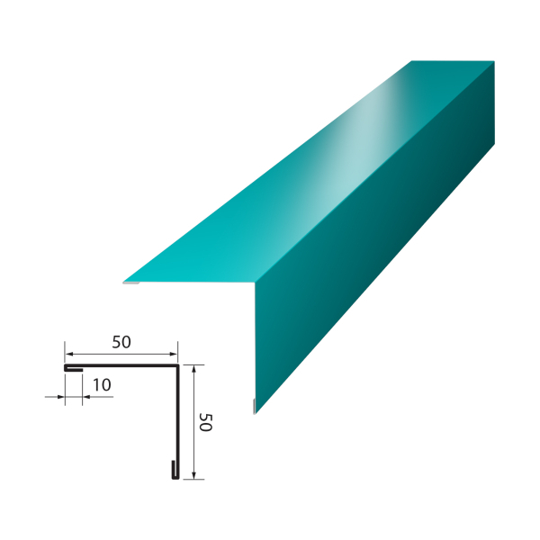 Планка угла наружного УН.50*50*3000 (5021 синяя вода)