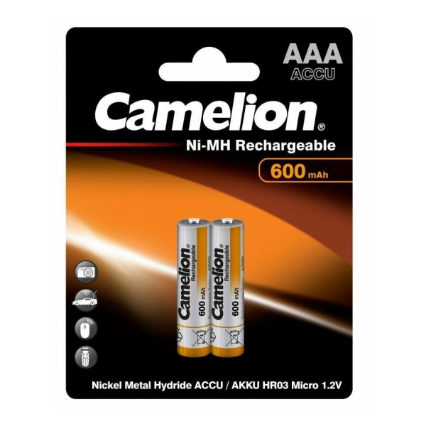 Аккумуляторная батарея R03 600mAh Ni-MH BL2 Camelion