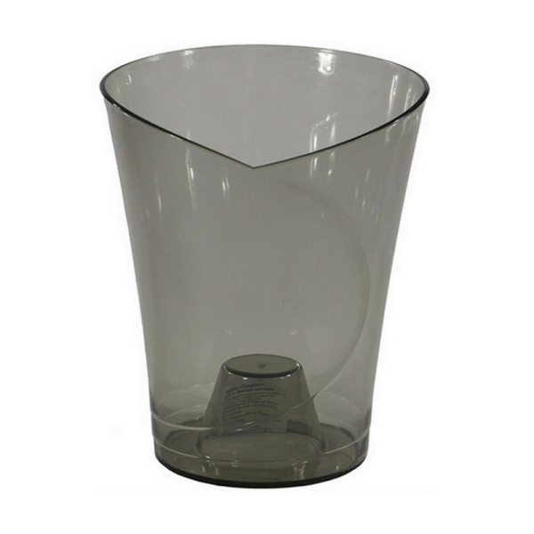 Кашпо  1,5л прозрачно-черный Орхидея Bmc