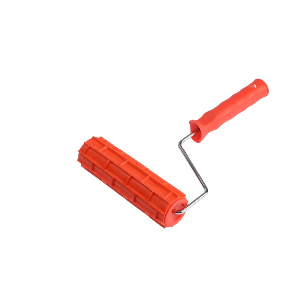 Валик декоративный резиновый с ручкой 180мм d6мм Кирпичи Тундра