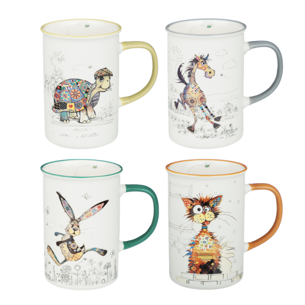 Кружка 350мл фарфор Печворк