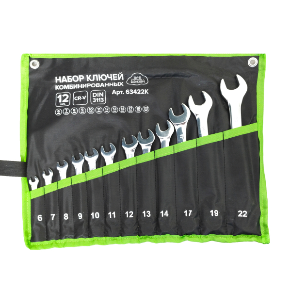 Набор ключей комбинированных 6-22мм 12шт чехол Дед Банзай
