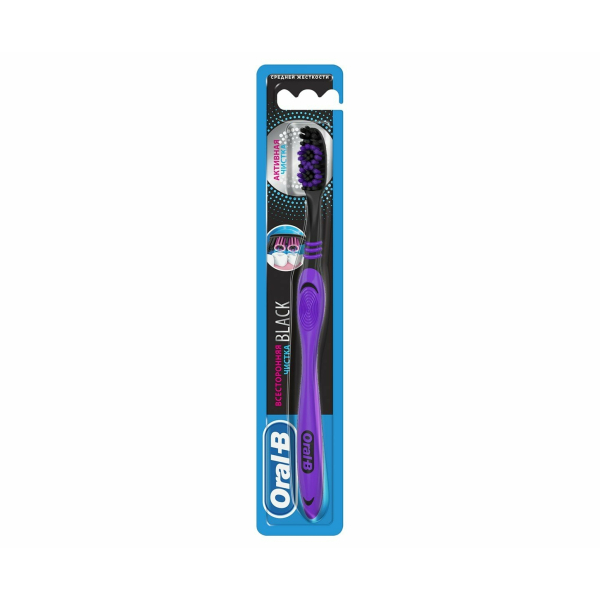 Зубная щетка всесторонняя чистка Black 40 Medium Oral_b