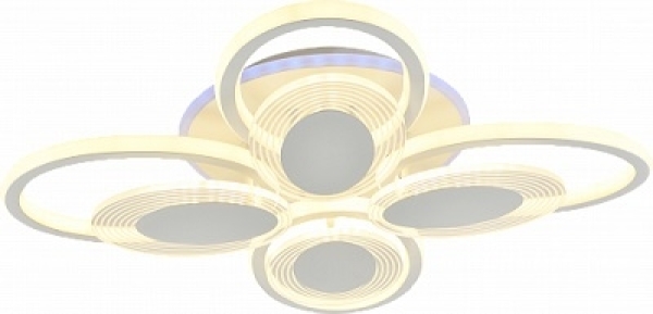 Люстра светодиодная 248Вт+8Вт 3000-6000K белый DIMMER ПДУ AU62221/4+4 WH (RGB) Атмосфера уюта