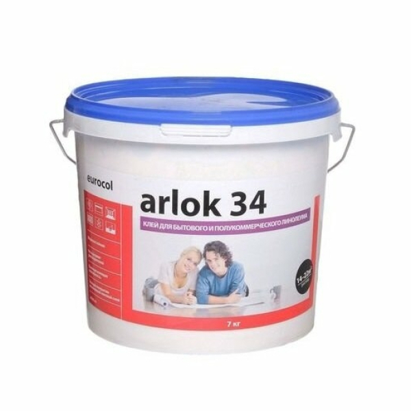 Клей для линолеума водно-диспер 4кг ARLOK 34