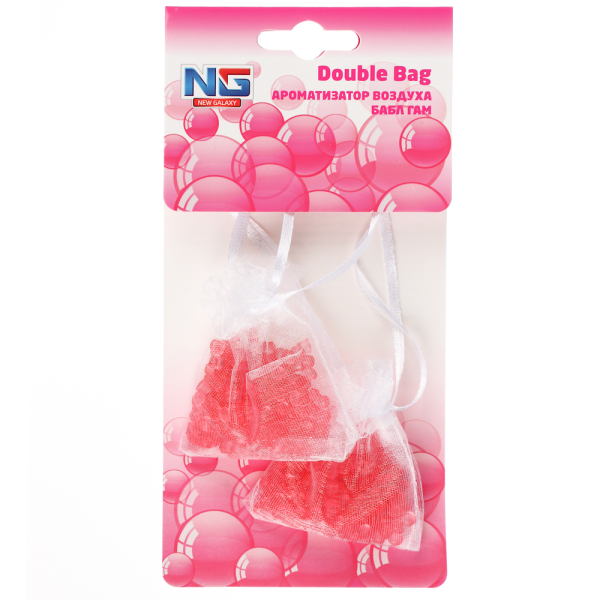 NEW GALAXY Ароматизатор воздуха пакетики Double Bag, 2х10 гр., бабл гам