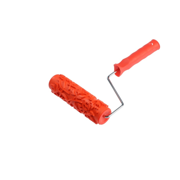 Валик декоративный резиновый с ручкой 180мм d6мм Розы Тундра