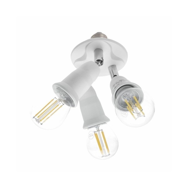 Переходник для цоколей с Е27 на 3хЕ27 белый LH62 Feron