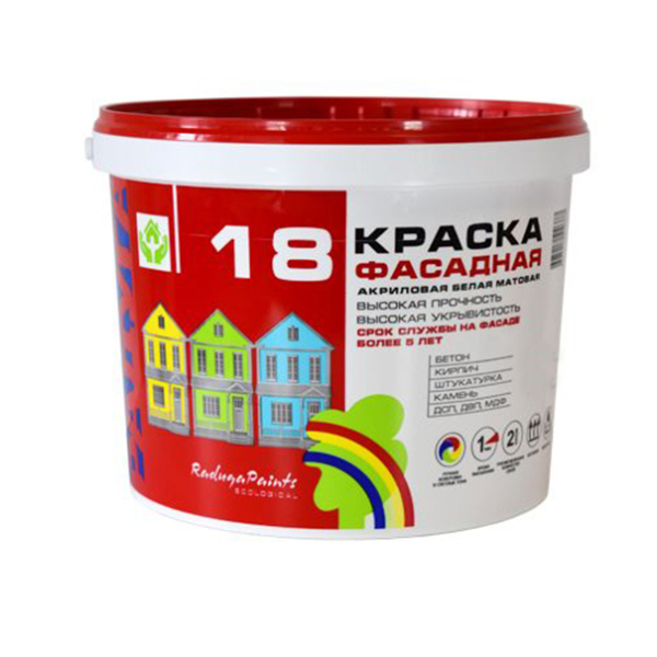Краска ВД фасадная 3,5кг матовая Радуга