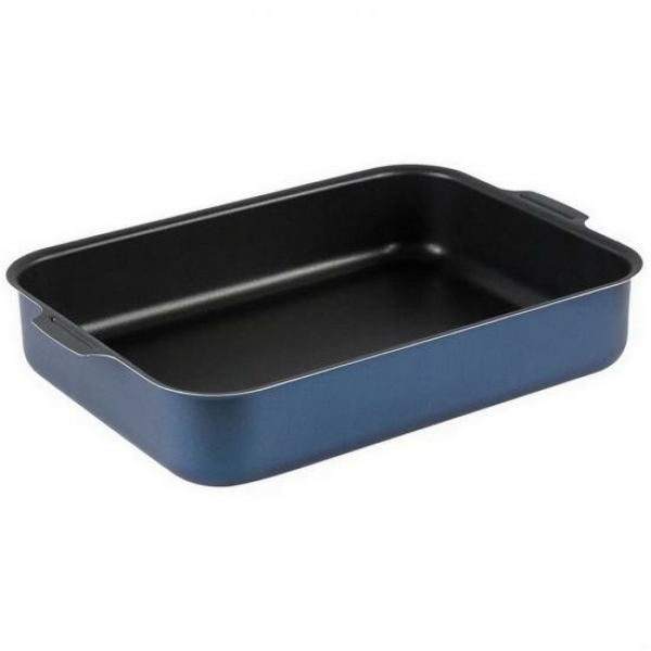Противень для выпечки 23*30см алюминевый синий Сатин Калитва