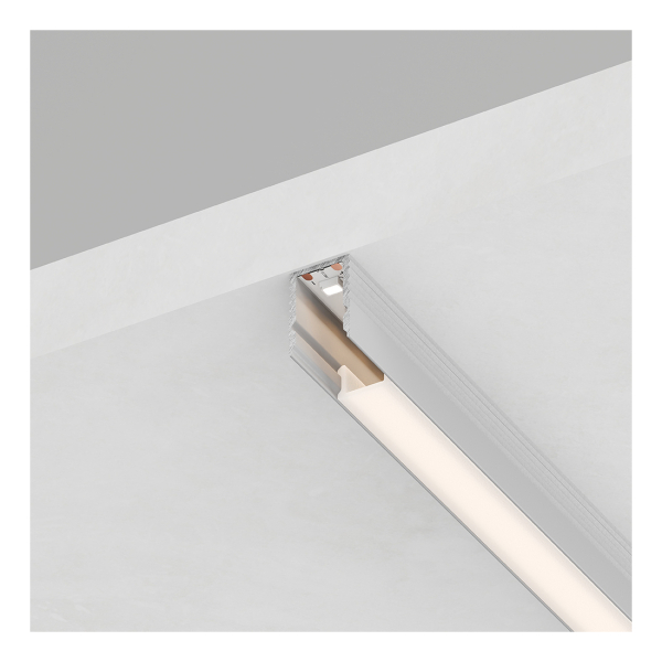 Профиль алюм. накладной, серебро 2000x9x7,8мм (2загл,4креп,экран) CAB241 Feron