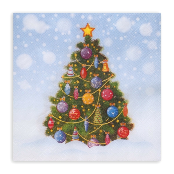 Салфетки бумажные Лилия «Новогоднее чудо», 2 слоя, 33×33 см, 20 шт.